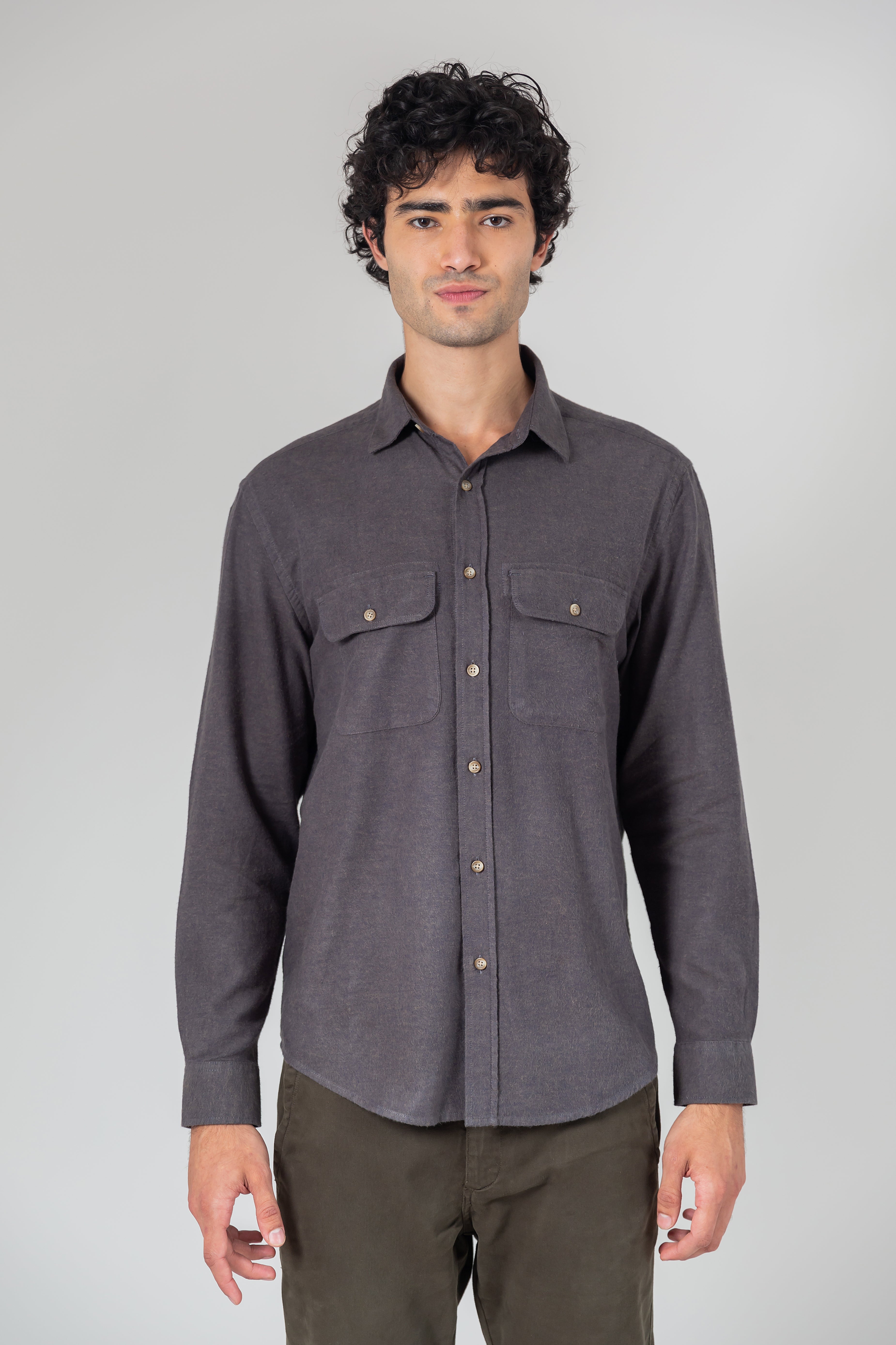 Camisa Flanela Chumbo ML