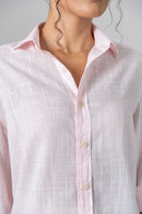 Camisa Algodão Rosa ML