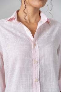 Camisa Algodão Rosa ML