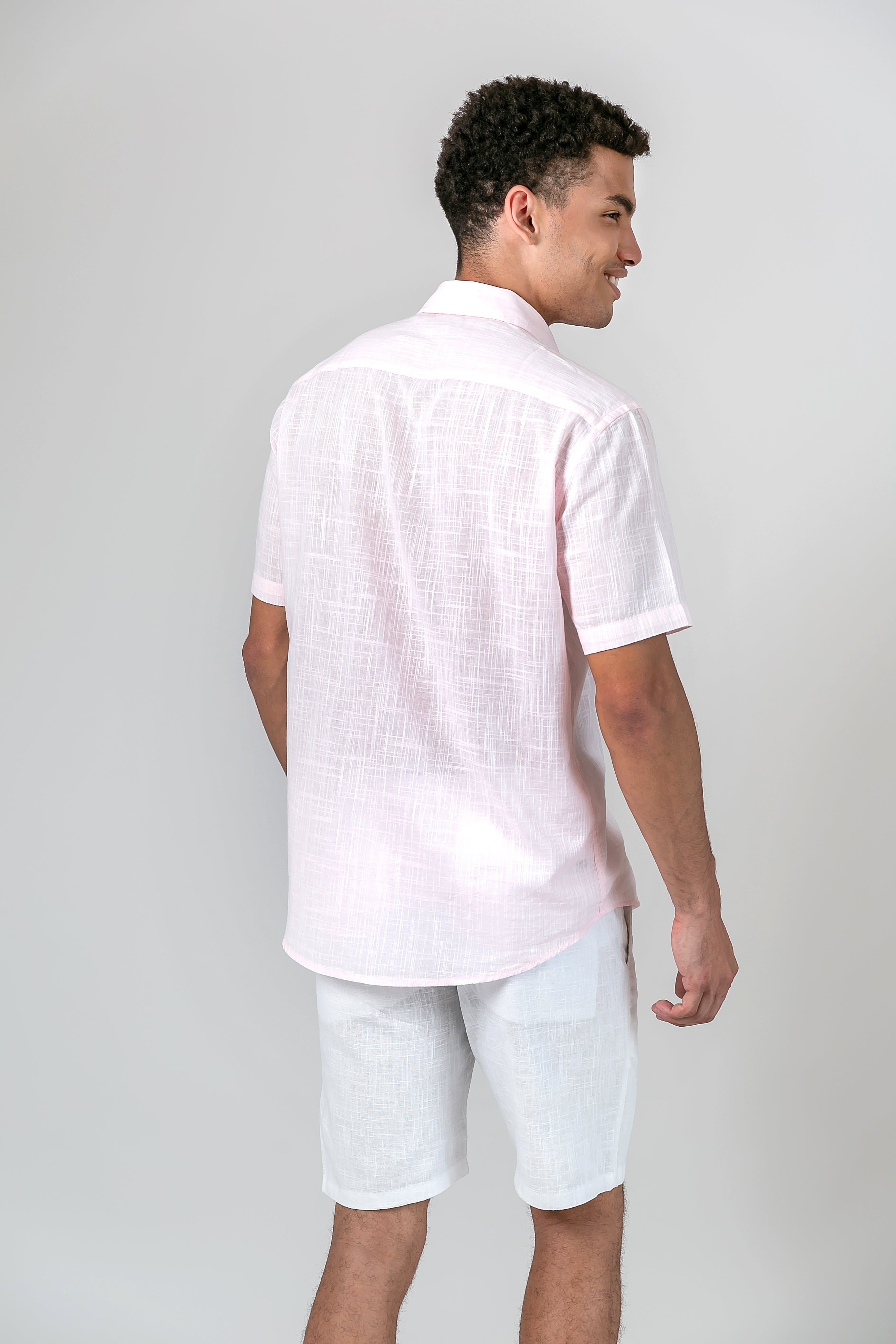 Camisa Algodão Rosa MC