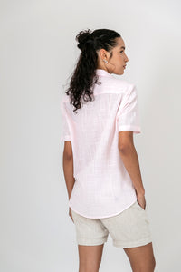 Camisa Algodão Rosa MC