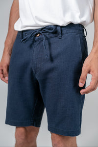 Bermuda Linho Azul Marinho
