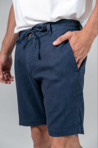 Bermuda Linho Azul Marinho