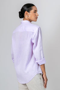 Camisa 100% Linho Lilas ML