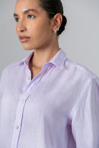 Camisa 100% Linho Lilas ML