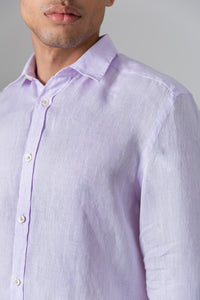Camisa 100% Linho Lilas ML