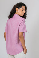 Camisa Algodão Mescla Bordô MC