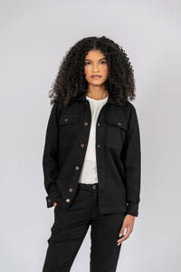 Overshirt Algodão Cane Preta