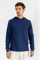 Malha Wisdom Capuz Azul