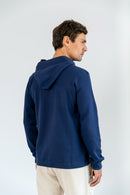 Malha Wisdom Capuz Azul