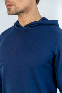 Malha Wisdom Capuz Azul