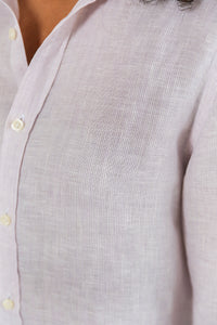 Camisa 100% Linho Listra Lilas ML