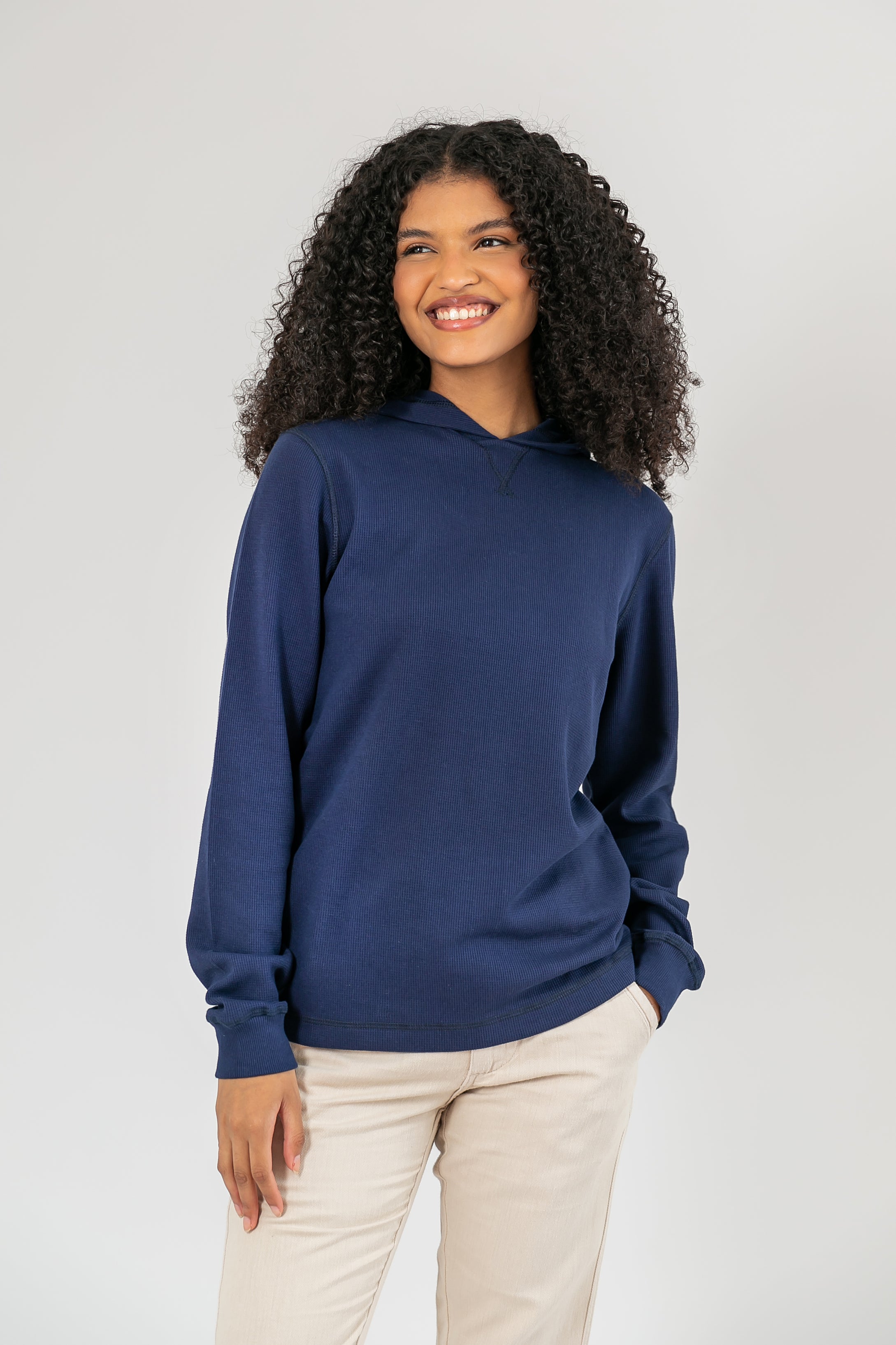 Malha Wisdom Capuz Azul