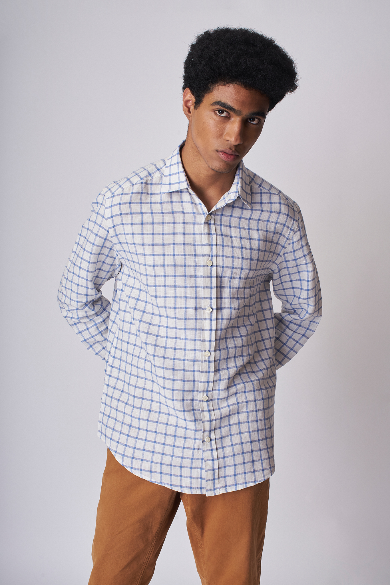 Camisa Xadrez Fashion (kin18) Algodão 6005 Trabalho